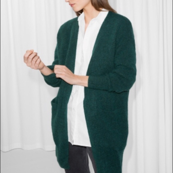 mohair long cardigan